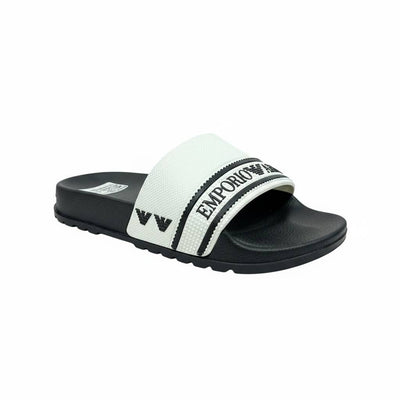 Giorgio Armani Logo Slides – White & Black Edition ⚪🖤