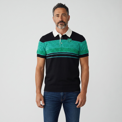 Louis Vuitton Monogram Panel Polo – Green Jacquard x White Collar Edition