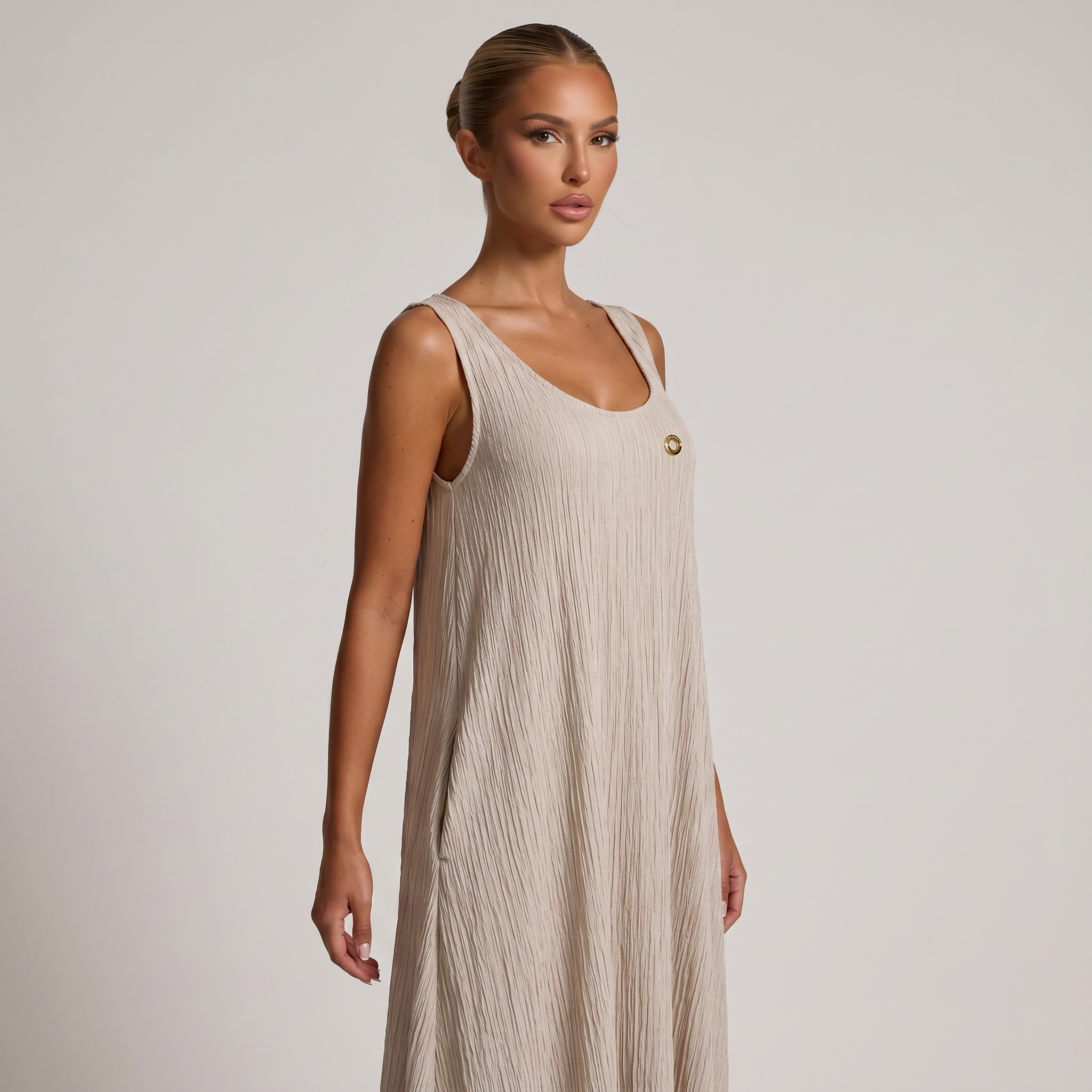 🤍 Loro Piana Linen Blend Sleeveless Maxi Dress ✨ one size