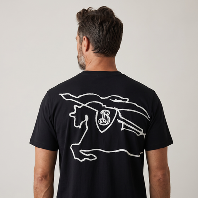 Burberry Graphic Cotton T-Shirt – Black
