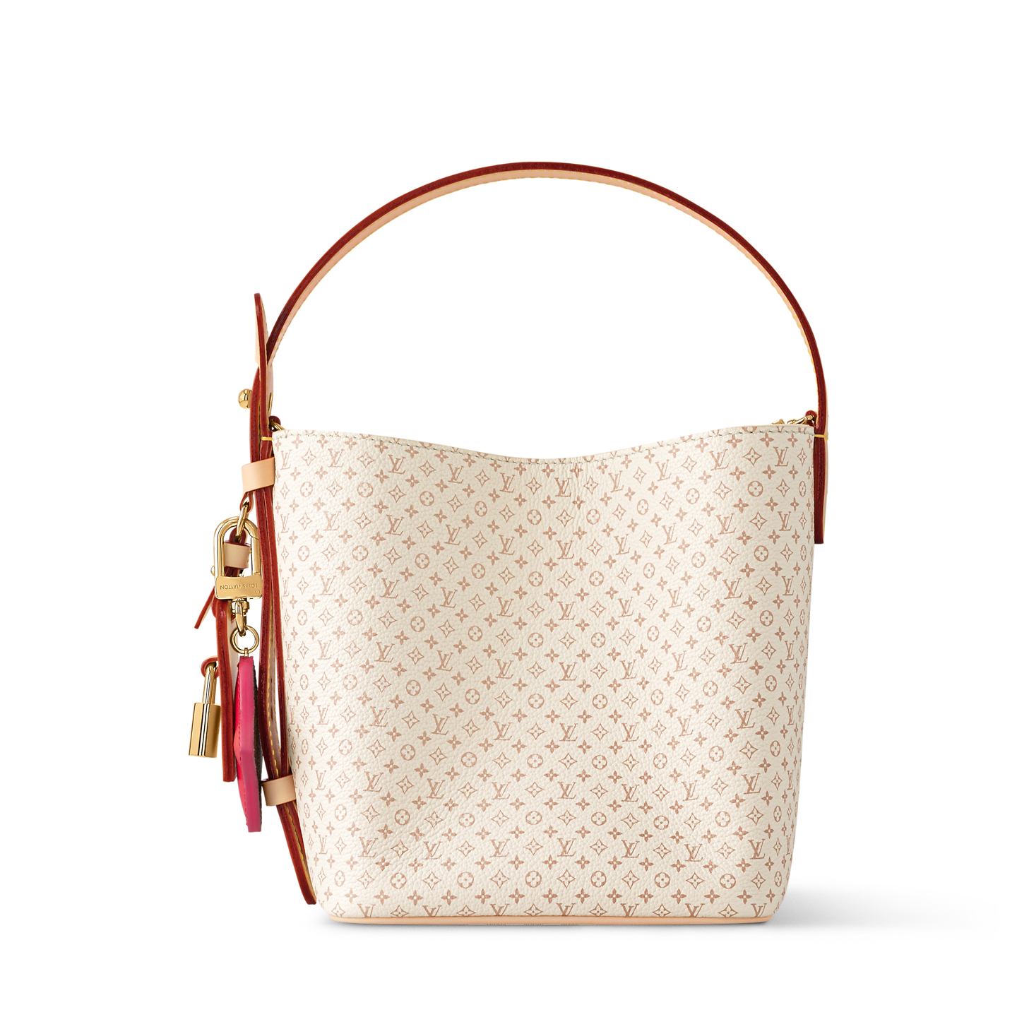Louis Vuitton Mini Monogram Bucket Bag – Elegant Cream Canvas Tote
