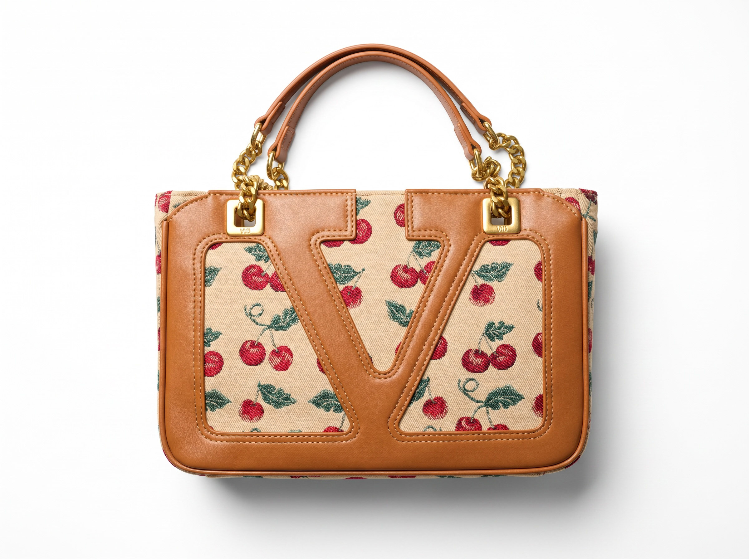 🍒 Valentino Cherry Canvas VLogo Tote Bag