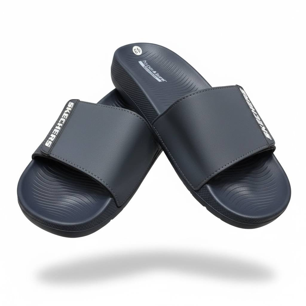 Skechers Hyper Burst Recovery Slides – Midnight Navy Edition 🔵🖤