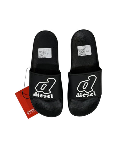 DIESEL Slides – Icon Logo Black Edition ⚫🔥