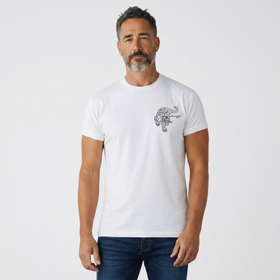 Kenzo White Tiger Graphic T-Shirt – Minimal Front / Statement Back 🐯🤍 | Premium Designer Tee