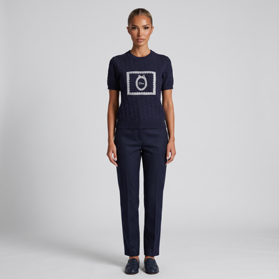 💙 Dior Oblique Medallion Knit Top | One Size