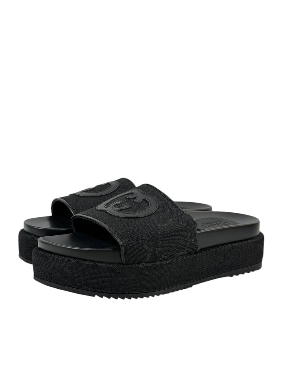 GUCCI Slides – Black Monogram GG Edition 🖤✨