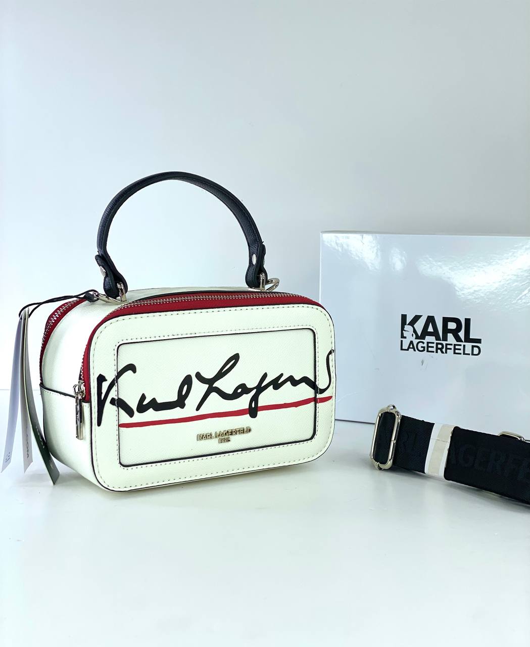 Karl Lagerfeld Box Bag with Signature Detail