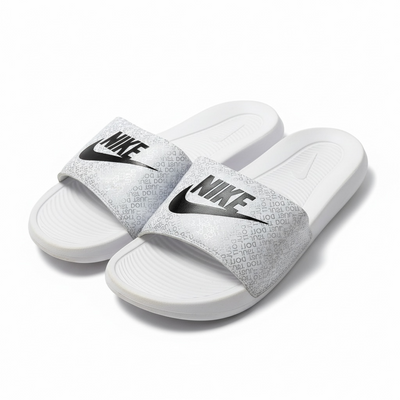Nike White Logo Print Slides 🤍🖤 | Clean Sport Summer Essential 👟🔥