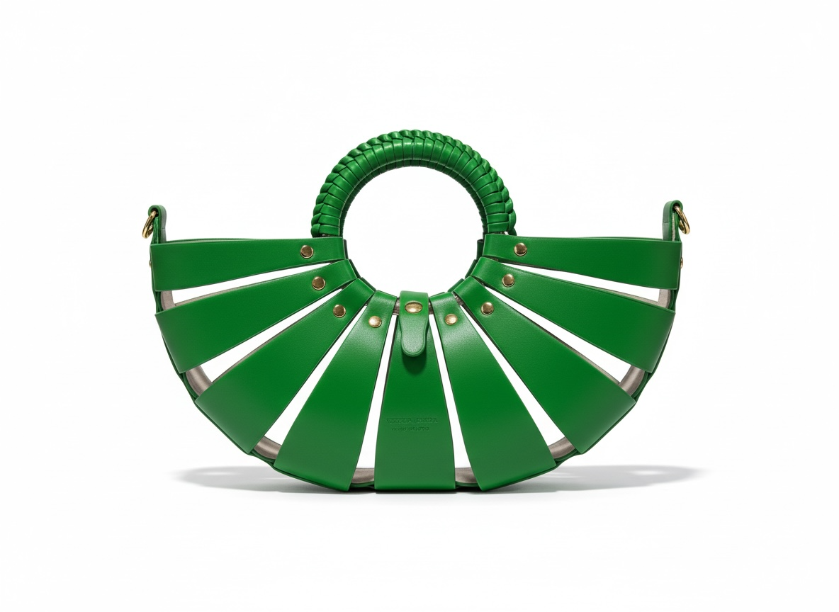 Bottega Veneta Green Arc Handle Bag 💚✨ Sculptural Statement Luxury Handbag