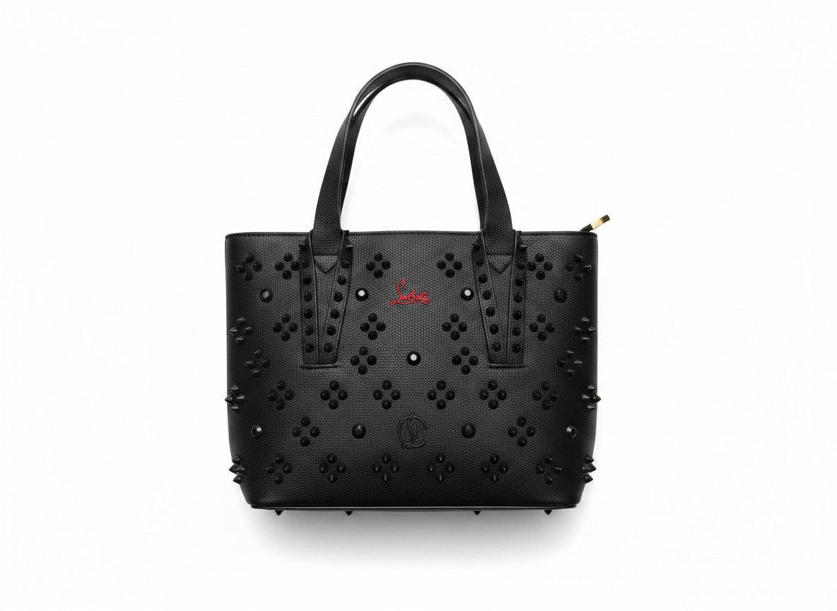 Christian Louboutin Studded Black Leather Tote Bag 🖤✨