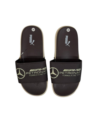 PUMA x AMG PETRONAS Slide Sandals – Brown Edition 🤎🏁