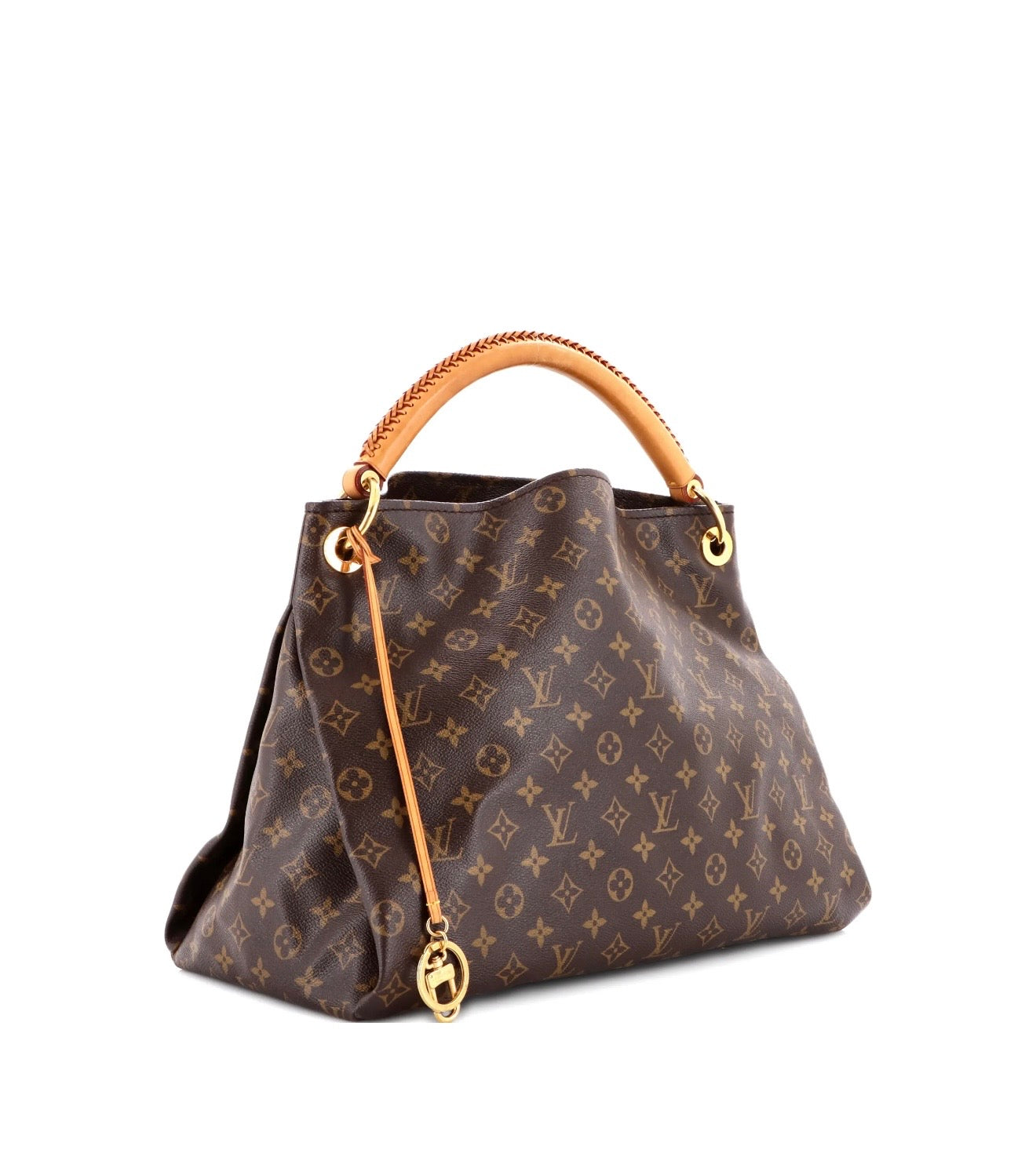 Louis Vuitton Monogram artsy Shoulder Bag – Classic Brown Leather Handle 🤎✨