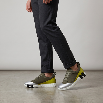 💚🩶 Hermès Futuristic Colorblock Sneakers 👟⚡