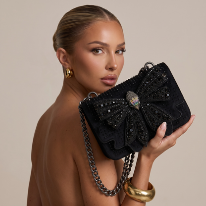 🖤 Kurt Geiger Crystal Bow Chain Crossbody Bag 🖤