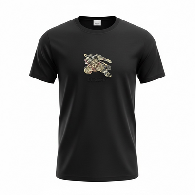 Burberry Black Graphic T-Shirt 🖤✨ Signature Knight Logo