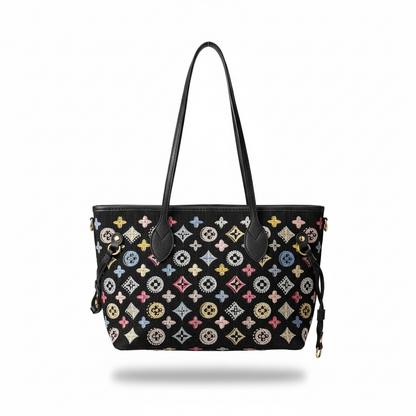 ✨ Louis Vuitton Beaded Monogram Tote – Black Multicolor 💎🖤
