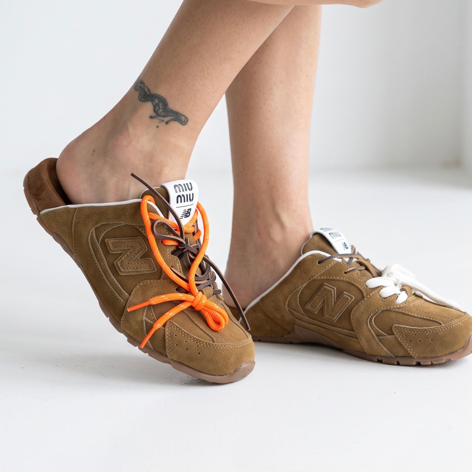 Miu Miu Suede Mule Slide Sneaker – Brown 👟🟤