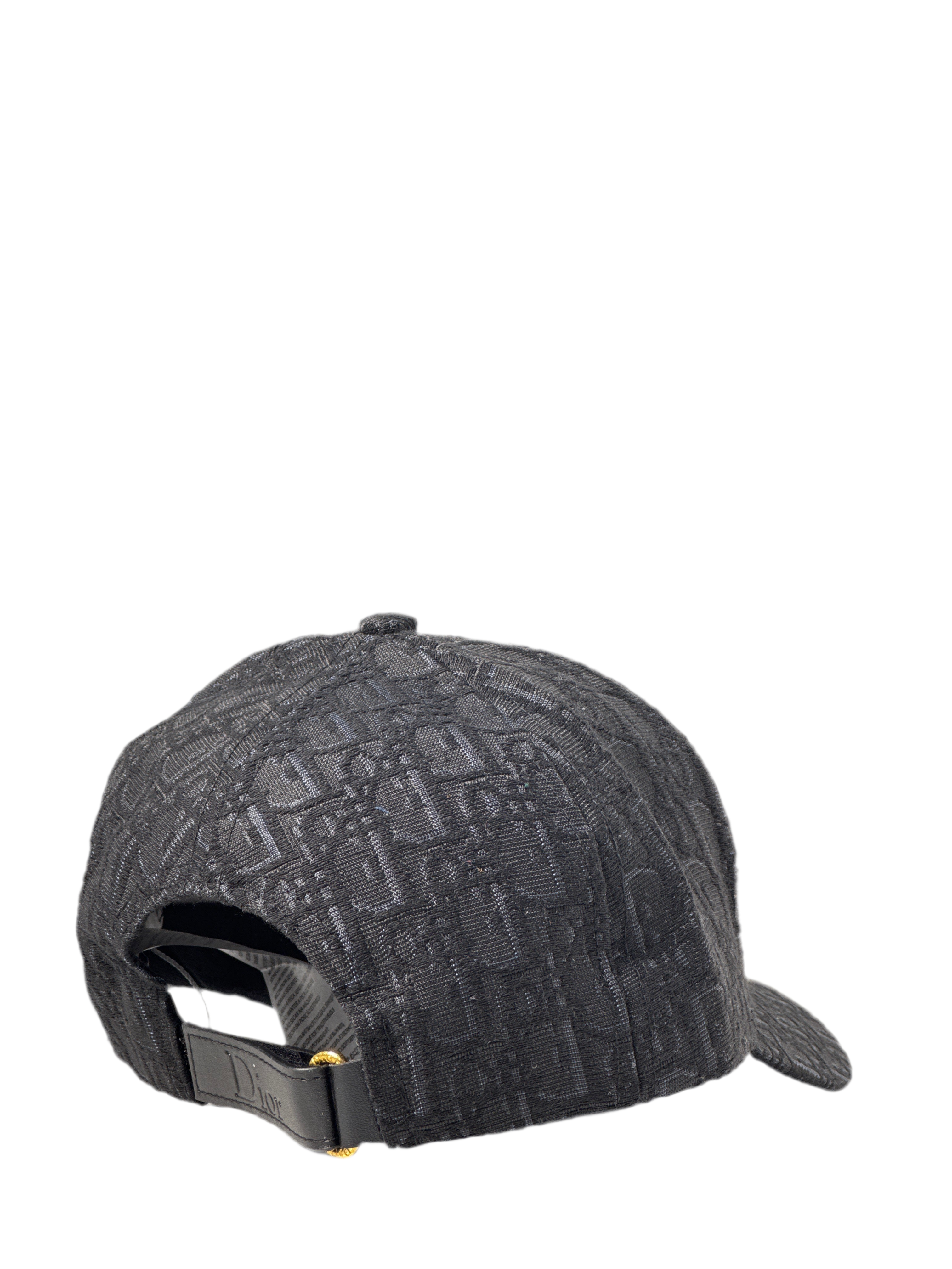 Christian Dior Oblique Black Logo Cap – Embroidered Band Edition