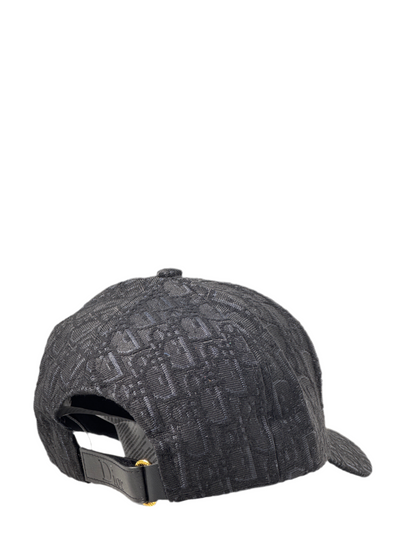 Christian Dior Oblique Black Logo Cap – Embroidered Band Edition