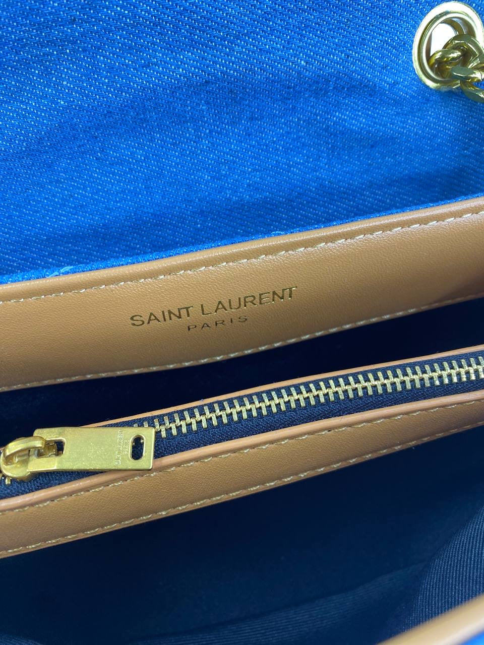 Saint Laurent LouLou Mini Bag in Blue Canvas