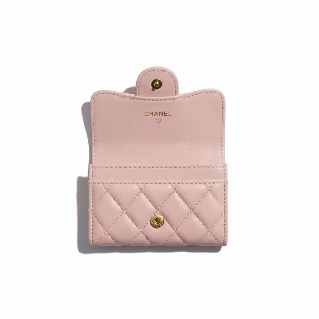 Chanel Blush Pink Quilted Compact Wallet 💗✨