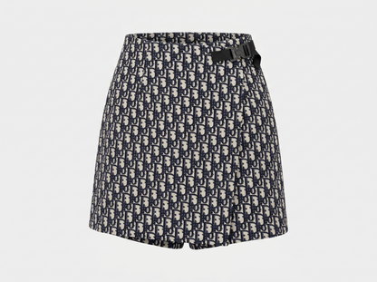 Christian Dior Oblique Jupe Short – Navy & Beige 💙🤍
