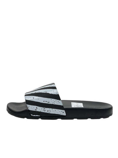 OFF-WHITE Industrial Stripe Slides – Black/White Edition ⚫⚪🔥