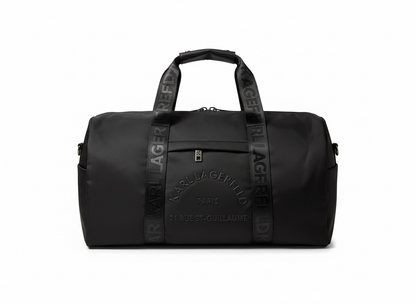 KARL LAGERFELD Black Travel Duffel Bag 🖤✈️ | Premium Statement Carry