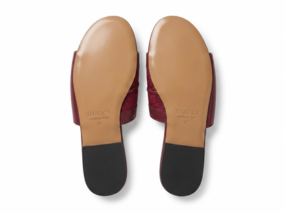 Gucci Horsebit burgundy Slides 💗✨