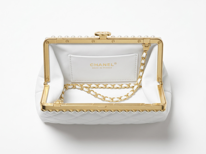 🤍 Chanel Pearl Royale Quilted Clutch 🤍