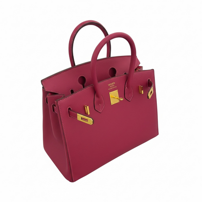 HERMÈS Birkin Style Pink Leather Bag 💗✨ | Gold Hardware Edition