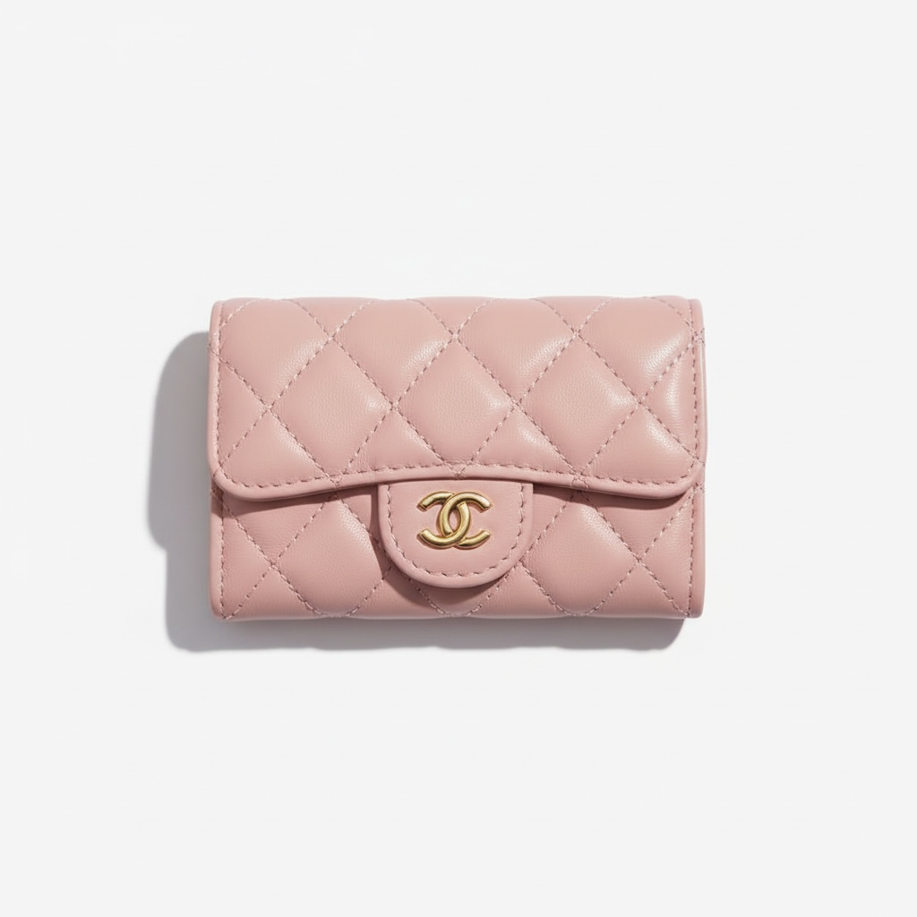 Chanel Blush Pink Quilted Compact Wallet 💗✨