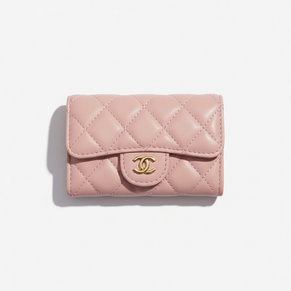 Chanel Blush Pink Quilted Compact Wallet 💗✨