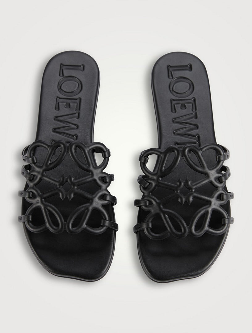 LOEWE Anagram Slide Sandals 🖤✨ | Minimal Luxury Comfort
