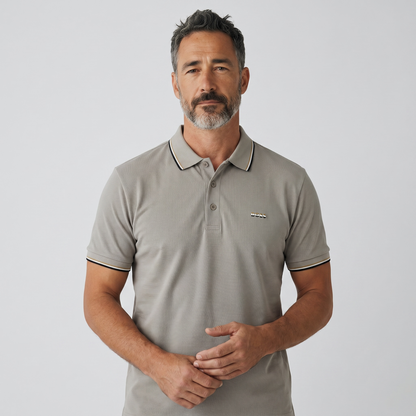 🤍✨ Hugo Boss Beige Luxury Polo Shirt – Timeless Smart Casual Essential 👔🔥