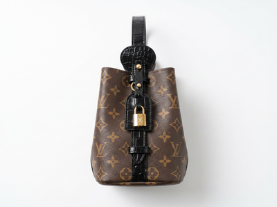 🖤 Louis Vuitton Monogram NeoNoe Bucket Bag – Black Croc Accent Edition ✨