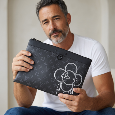 ✨ Louis Vuitton Monogram Eclipse Vivienne Pouch – Black