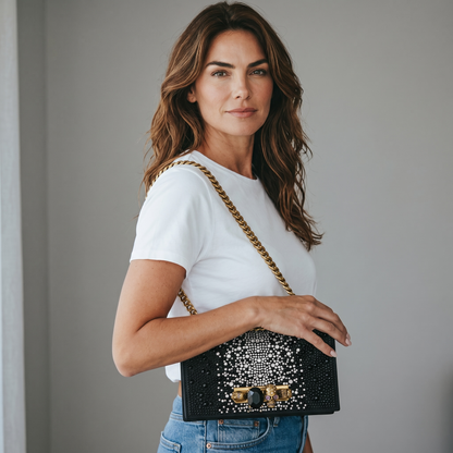 Alexander McQueen Crystal Skull Clutch 🖤✨☠️