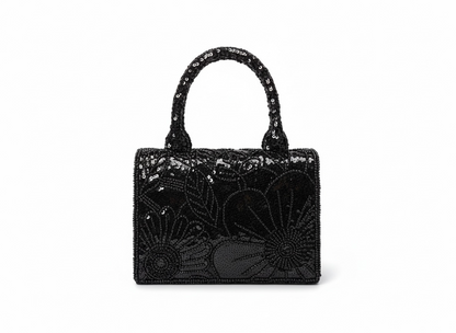 Luxury Black Crystal Mini Handbag 🖤✨ | Midnight Glam Edition