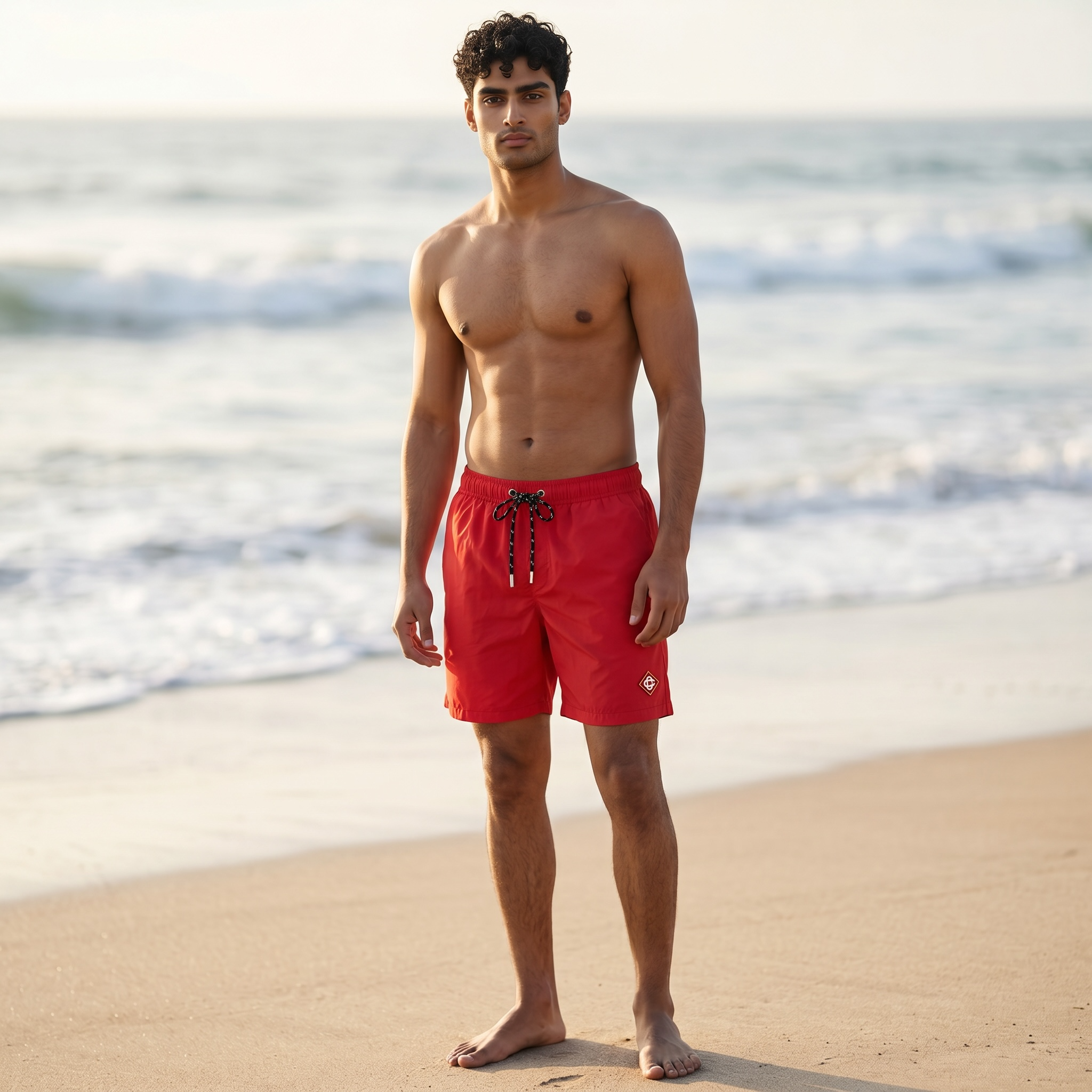 🔥🌊 Casablanca Red Luxury Swim Shorts – Summer Beach Essential ☀️🏖️