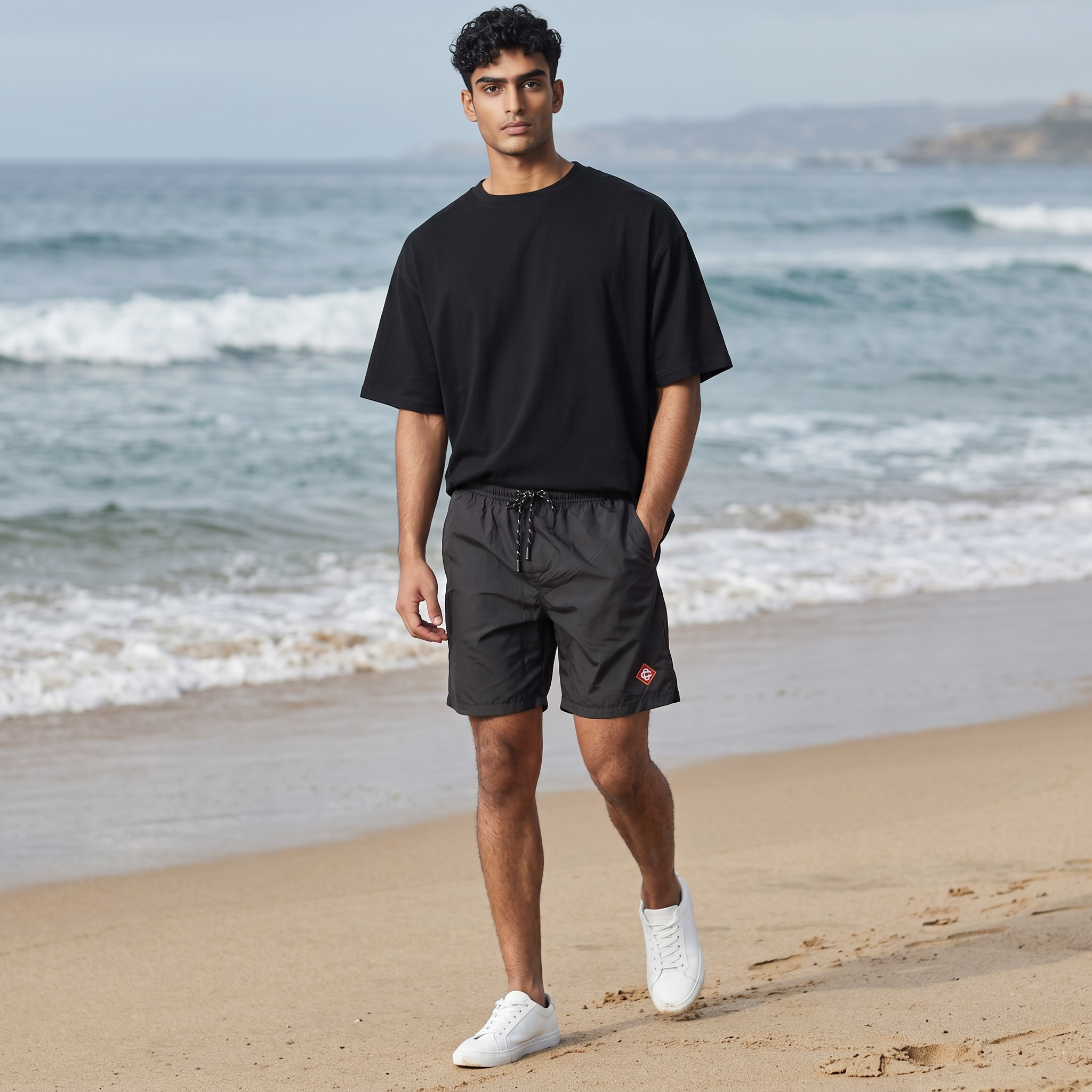 🖤🌴 Casablanca Luxury Beach Swim Shorts – Premium Summer Edition ☀️🌊