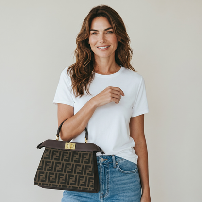 Fendi-Inspired Monogram Peekaboo Tote 🤎✨