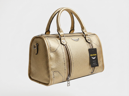 ZADIG & VOLTAIRE Voltaire Metallic gold  Bag ✨🩶 | Luxe Statement Piece