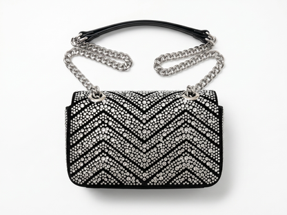 ✨ Gucci GG Marmont Crystal Embellished Shoulder Bag – Black Diamond Edition ✨