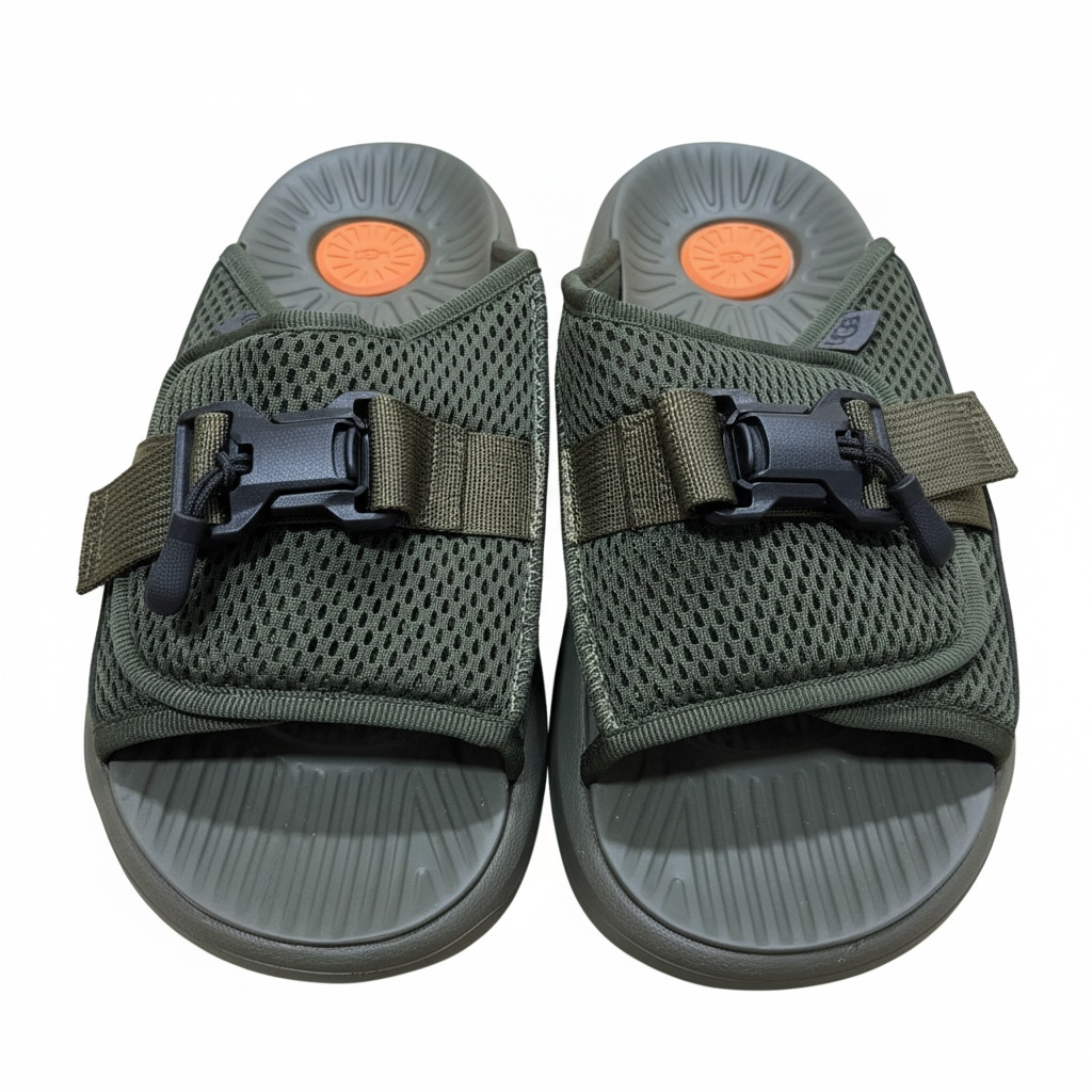 UGG Tactical Mesh Slide Sandals – Olive Green 🪖✨