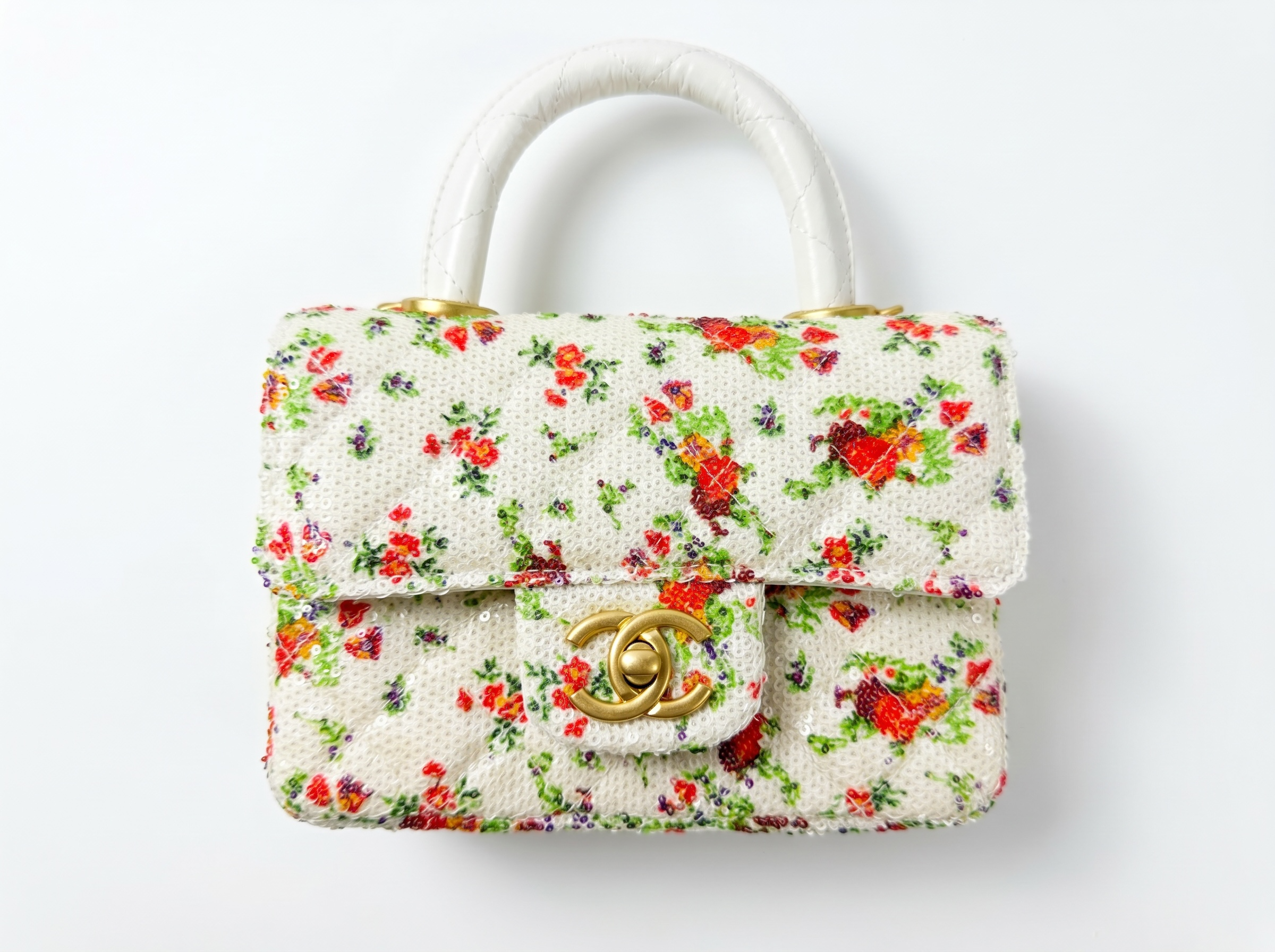 🌸 Chanel Jardin Mini Top Handle Flap Bag 🌸