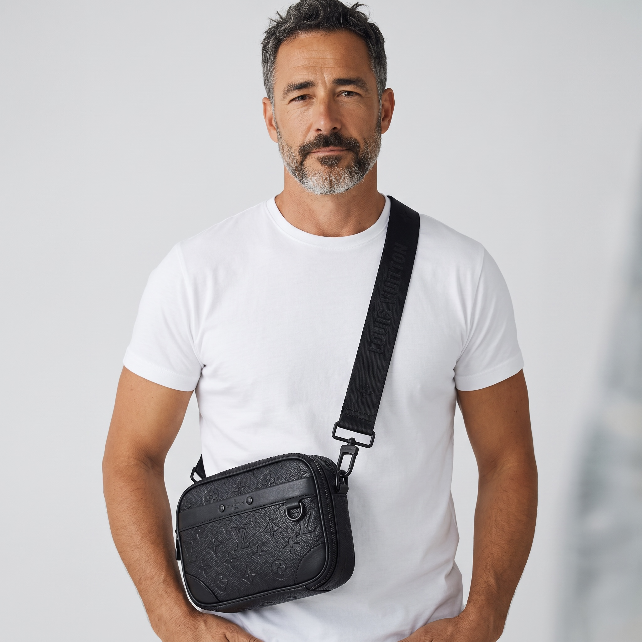Louis Vuitton Monogram Shadow Leather Crossbody Bag – Black