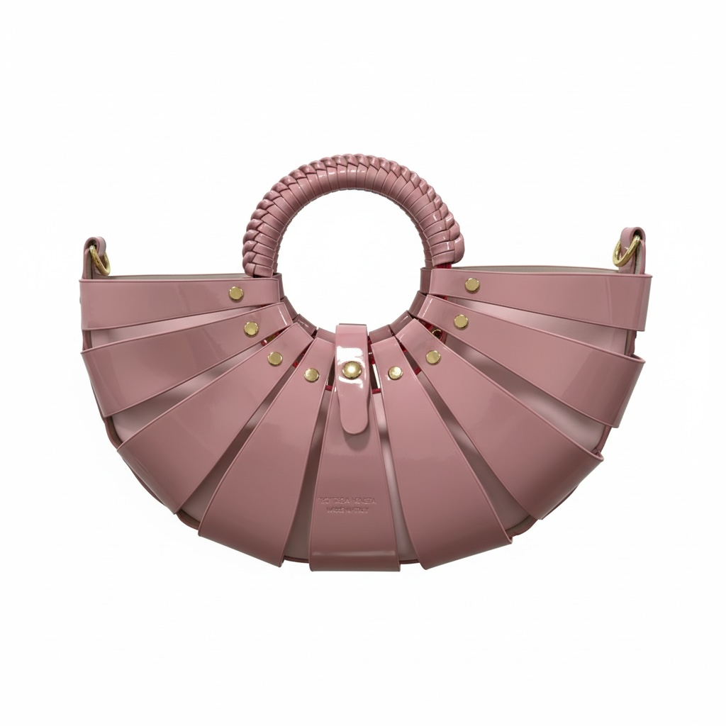 Bottega Veneta Pink Arc Handle Bag 💗✨ Sculptural Mini Statement Handbag
