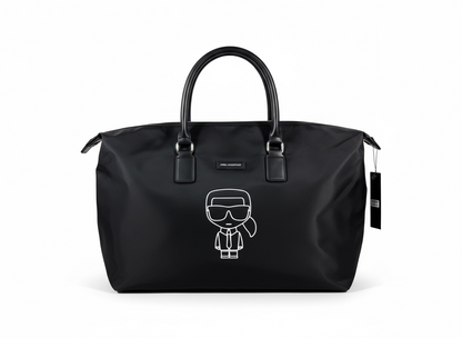 KARL LAGERFELD Travel Duffle Bag 🖤✈️ | Icon Print Edition